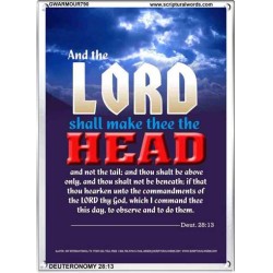 THOU SHALL BE HEAD AND NOT THE TAIL   Bible Verses Poster   (GWARMOUR790)   