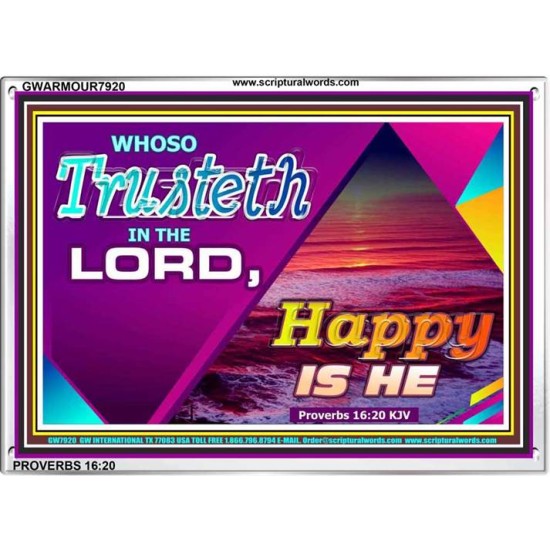 TRUST IN THE LORD   Framed Bedroom Wall Decoration   (GWARMOUR7920)   