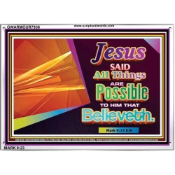 ALL THINGS ARE POSSIBLE   Inspiration Wall Art Frame   (GWARMOUR7936)   
