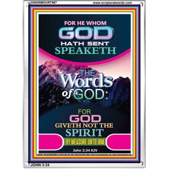 THE WORDS OF GOD   Framed Interior Wall Decoration   (GWARMOUR7987)   