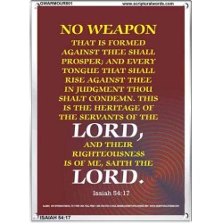 ABSOLUTE NO WEAPON    Christian Wall Art Poster   (GWARMOUR801)   