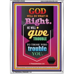 TROUBLE TO THOSE WHO TROUBLE YOU   Frame Scriptures Dcor   (GWARMOUR8068)   
