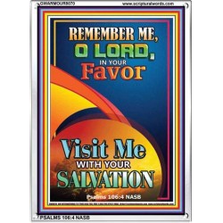 VIIST ME WITH YOUR SALVATION   Frame Scriptural Dcor   (GWARMOUR8070)   "12X18"