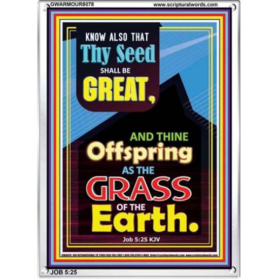 THY SEED SHALL BE GREAT   Scripture Wood Frame Signs   (GWARMOUR8078)   
