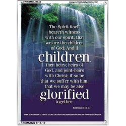 WE ARE THE CHILDREN OF GOD   Scriptural Portrait Acrylic Glass Frame   (GWARMOUR830)   "12X18"