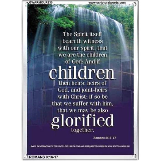 WE ARE THE CHILDREN OF GOD   Scriptural Portrait Acrylic Glass Frame   (GWARMOUR830)   