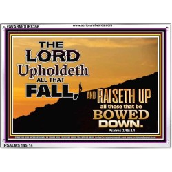 UPHOLDETH ALL THAT FALL   Scripture Wall Art   (GWARMOUR8356)   "18X12"