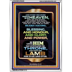 UNTO THE LAMB FOREVER   Frame Bible Verse Online   (GWARMOUR8495)   