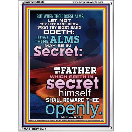 THE LORD SHALL REWARD THEE OPENLY   Frame Scriptural Dcor   (GWARMOUR8543)   