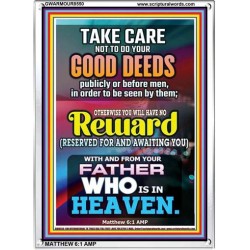 YOUR FATHER WHO IS IN HEAVEN    Scripture Wooden Frame   (GWARMOUR8550)   "12X18"