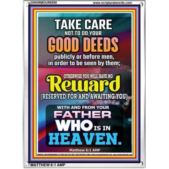 YOUR FATHER WHO IS IN HEAVEN    Scripture Wooden Frame   (GWARMOUR8550)   