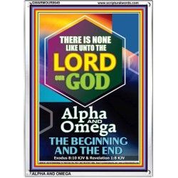 ALPHA AND OMEGA BEGINNING AND THE END   Framed Sitting Room Wall Decoration   (GWARMOUR8649)   