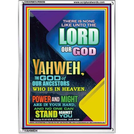 YAHWEH  OUR POWER AND MIGHT   Framed Office Wall Decoration   (GWARMOUR8656)   