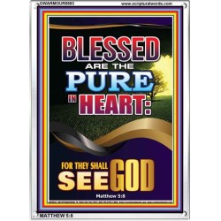 THEY SHALL SEE GOD   Scripture Art Acrylic Glass Frame   (GWARMOUR8663)   