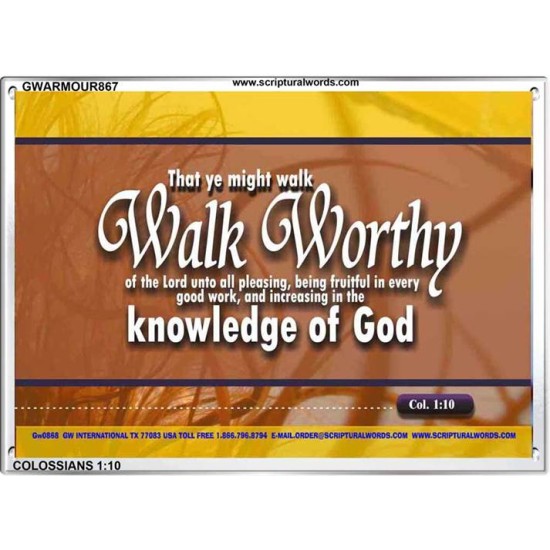 WALK WORTHY   Encouraging Bible Verses Framed   (GWARMOUR867)   