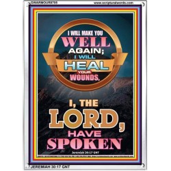 THE LORD HAS SPOKEN   Bible Verses Frame for Home Online   (GWARMOUR8705)   
