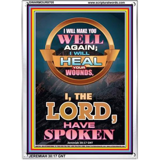 THE LORD HAS SPOKEN   Bible Verses Frame for Home Online   (GWARMOUR8705)   