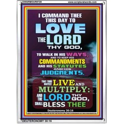 THE LORD THY GOD SHALL BLESS THEE   Bible Verse Frame   (GWARMOUR8728)   