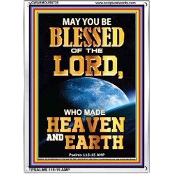 WHO MADE HEAVEN AND EARTH   Encouraging Bible Verses Framed   (GWARMOUR8735)   "12X18"
