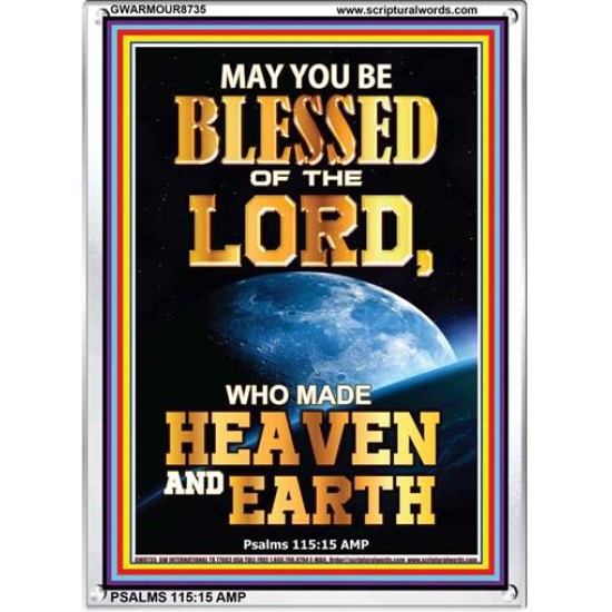 WHO MADE HEAVEN AND EARTH   Encouraging Bible Verses Framed   (GWARMOUR8735)   