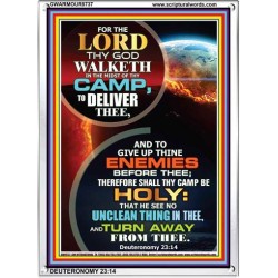 THE LORD WALKS IN THE MIDST OF THEE   Encouraging Bible Verses Frame   (GWARMOUR8737)   