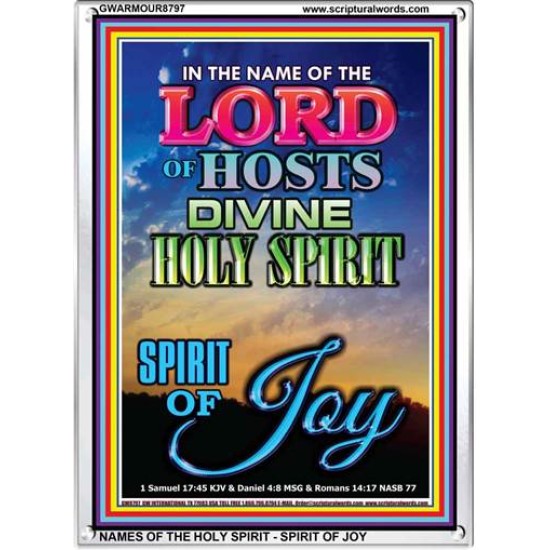 THE SPIRIT OF JOY   Bible Verse Acrylic Glass Frame   (GWARMOUR8797)   