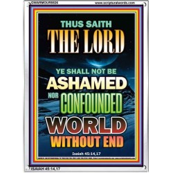 YE SHALL NOT BE ASHAMED   Framed Guest Room Wall Decoration   (GWARMOUR8826)   