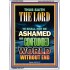YE SHALL NOT BE ASHAMED   Framed Guest Room Wall Decoration   (GWARMOUR8826)   "12X18"