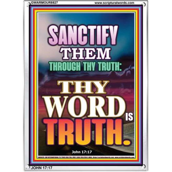 THY WORD IS TRUTH   Framed Lobby Wall Decoration   (GWARMOUR8827)   