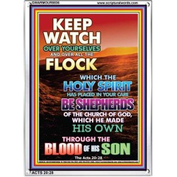 THROUGH THE BLOOD OF HIS SON   Inspiration Wall Art Frame   (GWARMOUR8836)   