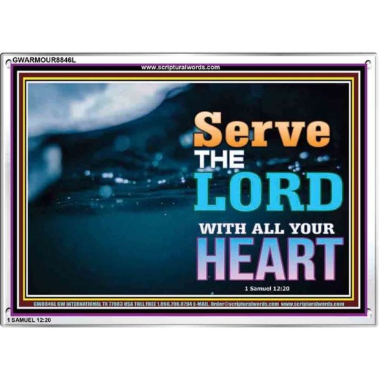 WITH ALL YOUR HEART   Framed Religious Wall Art    (GWARMOUR8846L)   