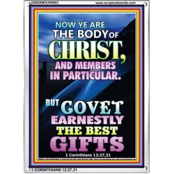 YE ARE THE BODY OF CHRIST   Bible Verses Framed Art   (GWARMOUR8853)   "12X18"