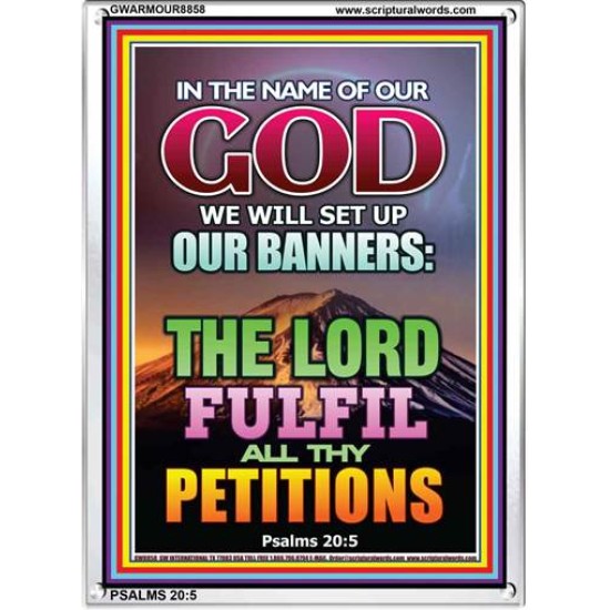 THE LORD FULFIL ALL THY PETITIONS   Bible Verse Picture Frame Gift   (GWARMOUR8858)   