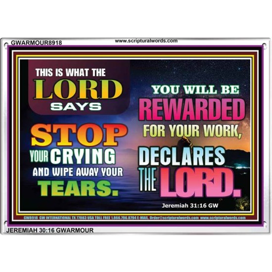 WIPE AWAY YOUR TEARS   Framed Sitting Room Wall Decoration   (GWARMOUR8918)   