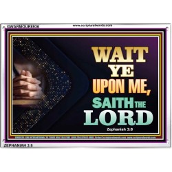 WAIT UPON THE LORD   Bible Scriptures on Forgiveness Acrylic Glass Frame   (GWARMOUR8936)   "18X12"