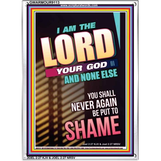 YOU SHALL NOT BE PUT TO SHAME   Bible Verse Frame for Home   (GWARMOUR9113)   