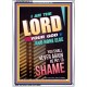 YOU SHALL NOT BE PUT TO SHAME   Bible Verse Frame for Home   (GWARMOUR9113)   