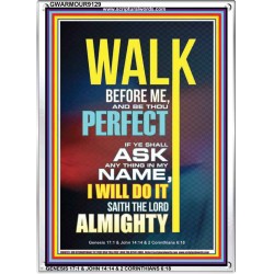 WALK BEFORE ME   Bible Verse Frames online   (GWARMOUR9129)   "12X18"