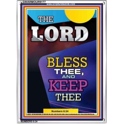 THE LORD  BLESS THEE   contemporary Christian Art Frame   (GWARMOUR9177)   