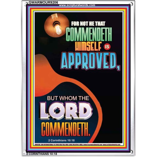 THE LORD COMMENDETH   Scriptural Portrait Wooden Frame   (GWARMOUR9206)   