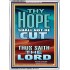 YOUR HOPE SHALL NOT BE CUT OFF   Inspirational Wall Art Wooden Frame   (GWARMOUR9231)   "12X18"