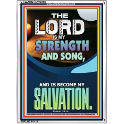 THE LORD IS MY STRENGTH   Framed Bible Verse   (GWARMOUR9248)   