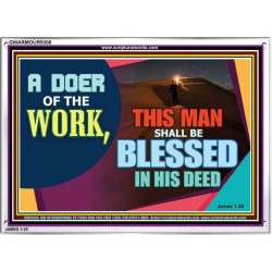 BE A DOER OF THE WORD OF GOD   Frame Scriptures Dcor   (GWARMOUR9306)   "18X12"