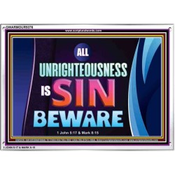 ALL UNRIGHTEOUSNESS IS SIN   Printable Bible Verse to Frame   (GWARMOUR9376)   