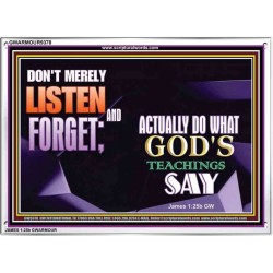ACTUALLY DO WHAT GOD'S TEACHINGS SAY   Printable Bible Verses to Framed   (GWARMOUR9378)   