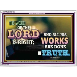 ALL HIS WORKS ARE DONE IN TRUTH   Scriptural Wall Art   (GWARMOUR9412)   