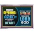 WILLINGLY OFFERING UNTO THE LORD GOD   Christian Quote Framed   (GWARMOUR9436)   "18X12"