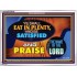 YE SHALL EAT IN PLENTY AND BE SATISFIED   Framed Religious Wall Art    (GWARMOUR9486)   "18X12"