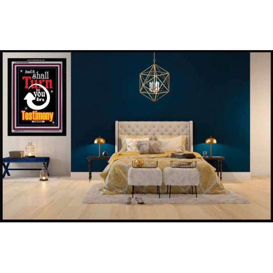 TURN TO YOU FOR A TESTIMONY   Framed Lobby Wall Decoration   (GWASCEND3354)   