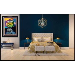 ALPHA AND OMEGA BEGINNING AND THE END   Framed Sitting Room Wall Decoration   (GWASCEND8649)   